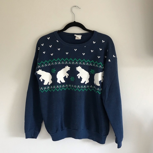 Vintage Sweaters - Vintage 1980s Polar Bear Sweater